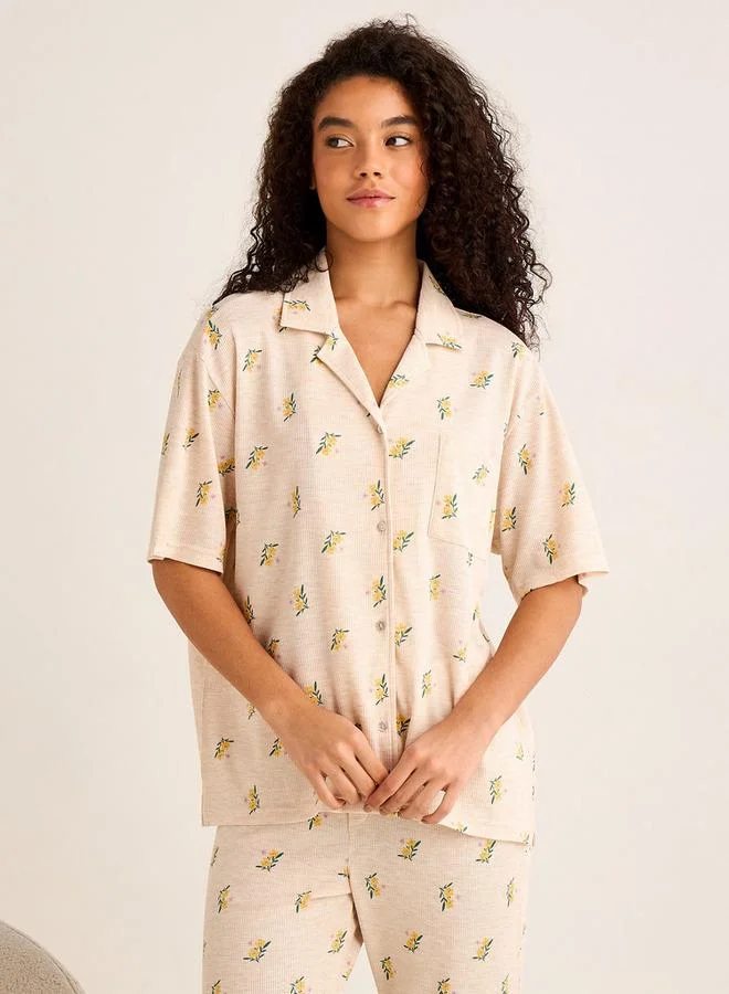 Splash FAV Pyjama Set Button-Down Shirt & Pants
